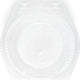 Detroit Forming - 6" Clear OPS Plastic Pie Shallow Hinged Container, 350/Cs - LBH-601