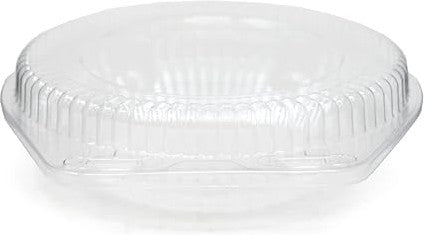 Detroit Forming - 6" Clear OPS Plastic Pie Shallow Hinged Container, 350/Cs - LBH-601