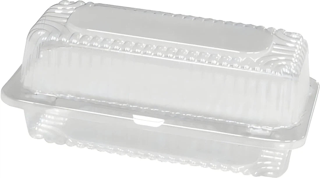 Detroit Forming - 8.5 x 4.5 x 3.62 OPS Plastic Clear Hinged Container, 500/Cs - LBH-463