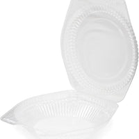 Detroit Forming - 9" Clear OPS Plastic Dome Hinged Container, 100/Cs - LBH-992