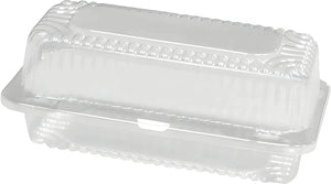 Detroit Forming - 9.5" x 5.5" x 3.75" OPS Plastic Clear Hinged Container, 250/Cs - LBH-546