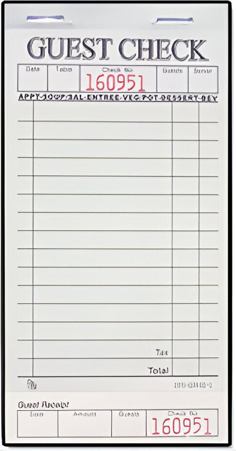 Direct Paper Supply - 15 Lines 1 Part Green Guest Checks, 2500/cs - G3632