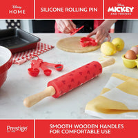 Disney Bake with Mickey - 15.75" Silicone Rolling Pin with Wooden Handle - 48804-C