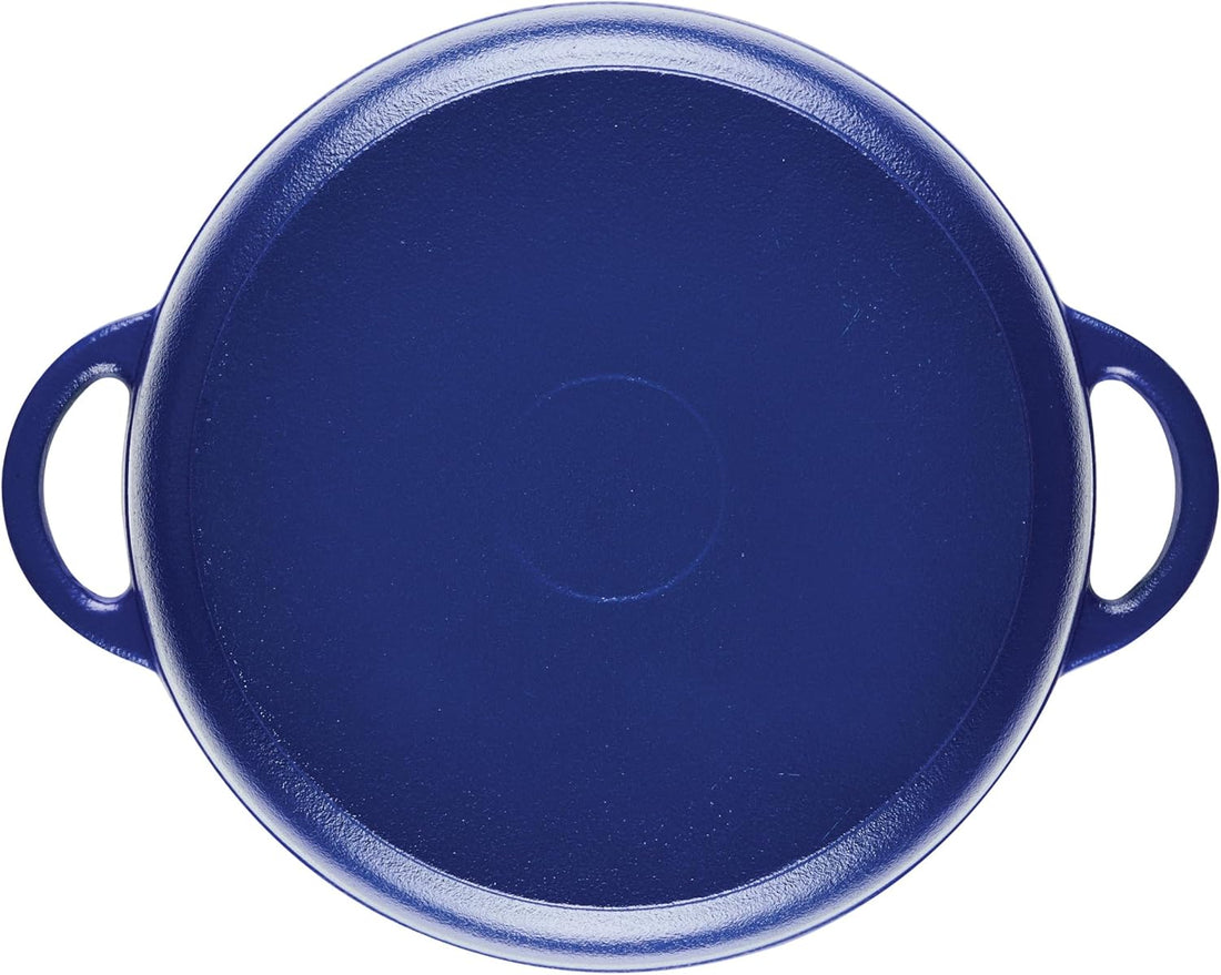 Disney Bake with Mickey - Farberware Disney Bon Voyage 4.75 Qt Blue Pre-Seasoned Cast Iron Dutch Oven/Casserole Pan with Lid - 49039-C
