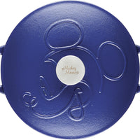 Disney Bake with Mickey - Farberware Disney Bon Voyage 4.75 Qt Blue Pre-Seasoned Cast Iron Dutch Oven/Casserole Pan with Lid - 49039-C