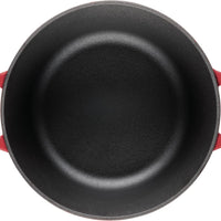 Disney Bake with Mickey - Farberware Disney Bon Voyage 4.75 Qt Red Pre-Seasoned Cast Iron Dutch Oven/Casserole Pan with Lid - 49052-C