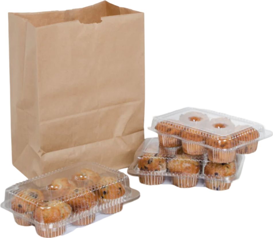 Duro - 10.12" x 6.75" x 14.37", 1/8 Squat Brown Paper Barrel Bags, 500/Bn - 106857