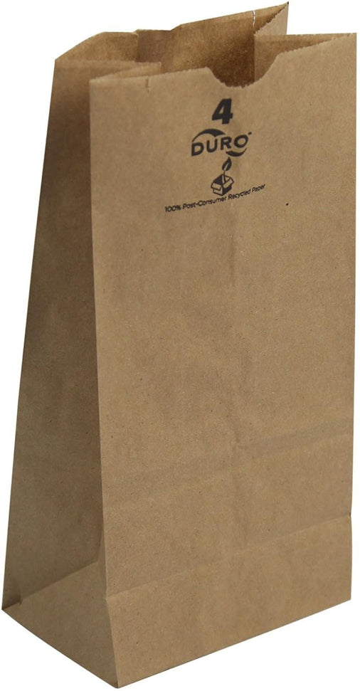 Duro - #4 Brown Paper Grocery Bags, 500/Bn - 18404