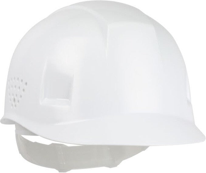 Dynamic Safety - White Bump Cap with 4-Point Plastic Suspension and Pin Lock Adjustment - 036-HP940/01