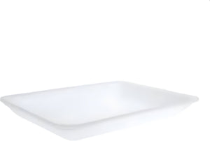 Dyne-A-Pak Inc. - 8.625" x 6.375" x 1.25" 3PP White Foam Meat Trays, 400/cs - 20103PPW00