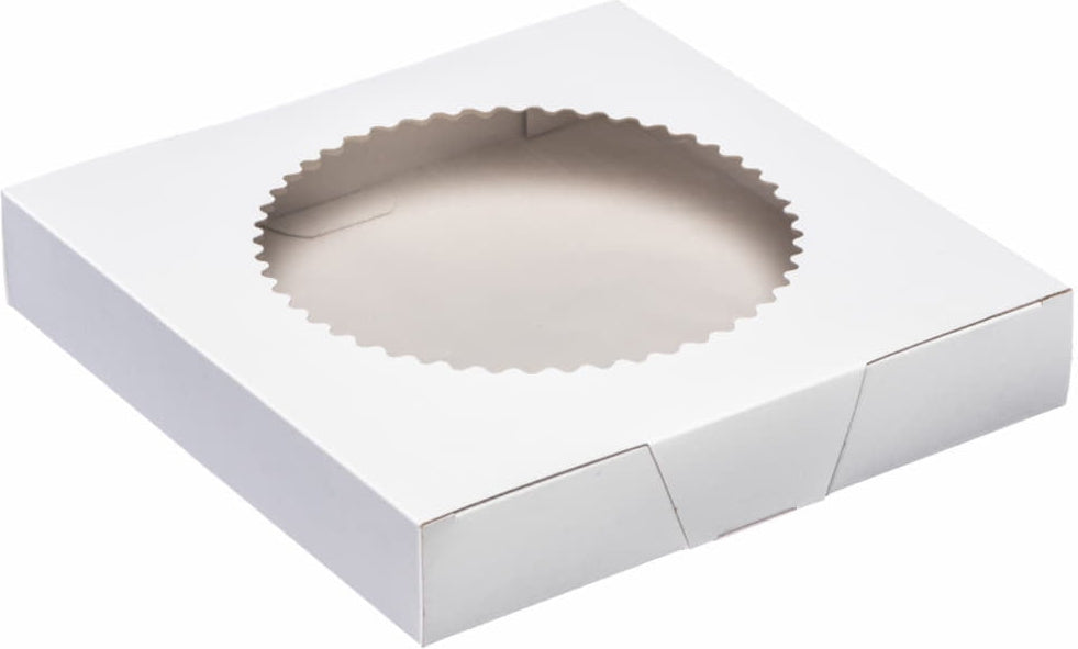 EB Box - 10" x 10" x 2.5" Window Cake/Pie Boxes With Unglued Window, 200/Cs - 1-1208