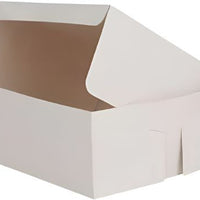 EB Box - 10" x 7" x 3.5" White Cake Boxes, 200/Bn - 1-83