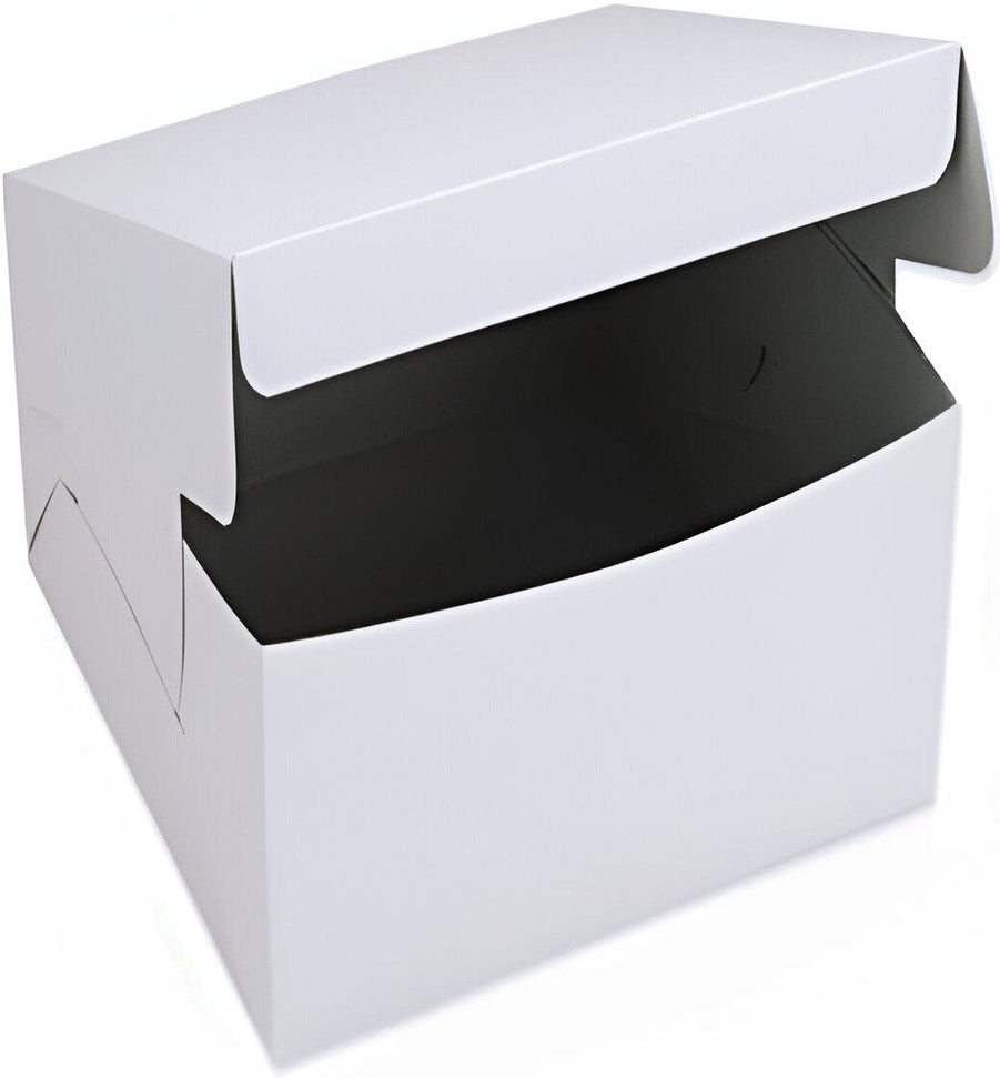 EB Box - 4" x 4" x 4" White 1 Pack Regular Cupcake Box, 100/cs - 1-3286 (Special Order Item)