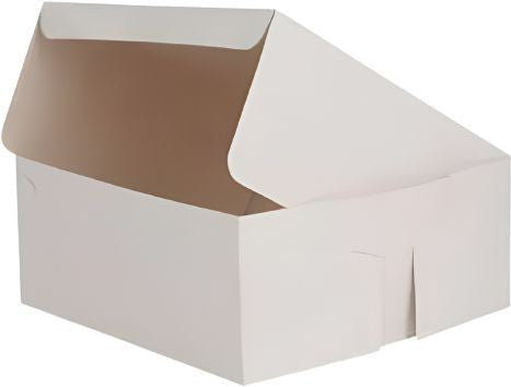 EB Box - 6" x 3.25" x 3" White Cake Boxes, 250/Bn - 1-10