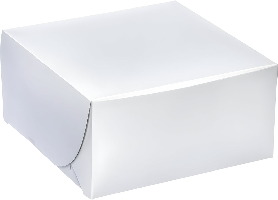 EB Box - 6.5" x 6.5" x 3.5" White Cake Boxes, 250/Bn - 1-6