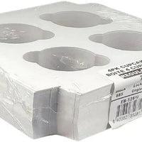 EB Box - 7" x 7 " x 4" White 4 Cupcake Insert, 100/Cs - 1-3288 (Special Order Item)