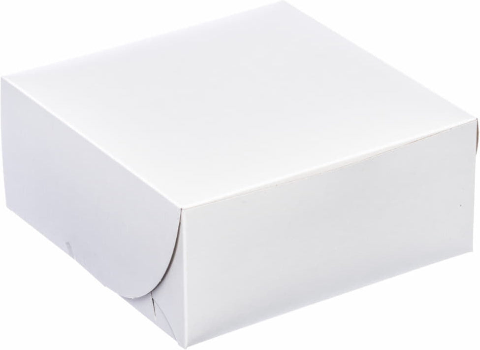 EB Box - 8" x 4" x 3.5" White Cake Boxes, 250/Bn - 1-15