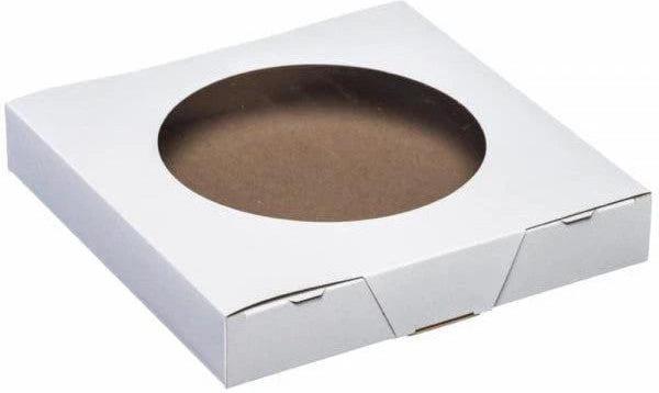 EB Box - 9" X 6" X 2.5" White Window Cake Box Unglued, 200/bn - 1165