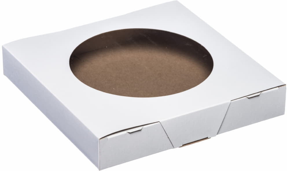 EB Box - 9" x 9" x 1.5" Window Cake/Pie Boxes With Glued Window, 250/bn - 1169 (Special Order Item)