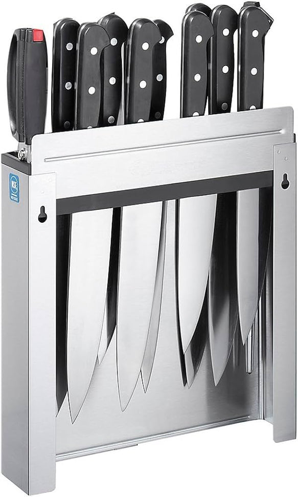 Edlund - 10-Slot Enclosed Stainless Steel Knife Rack with Open Back - KR-699