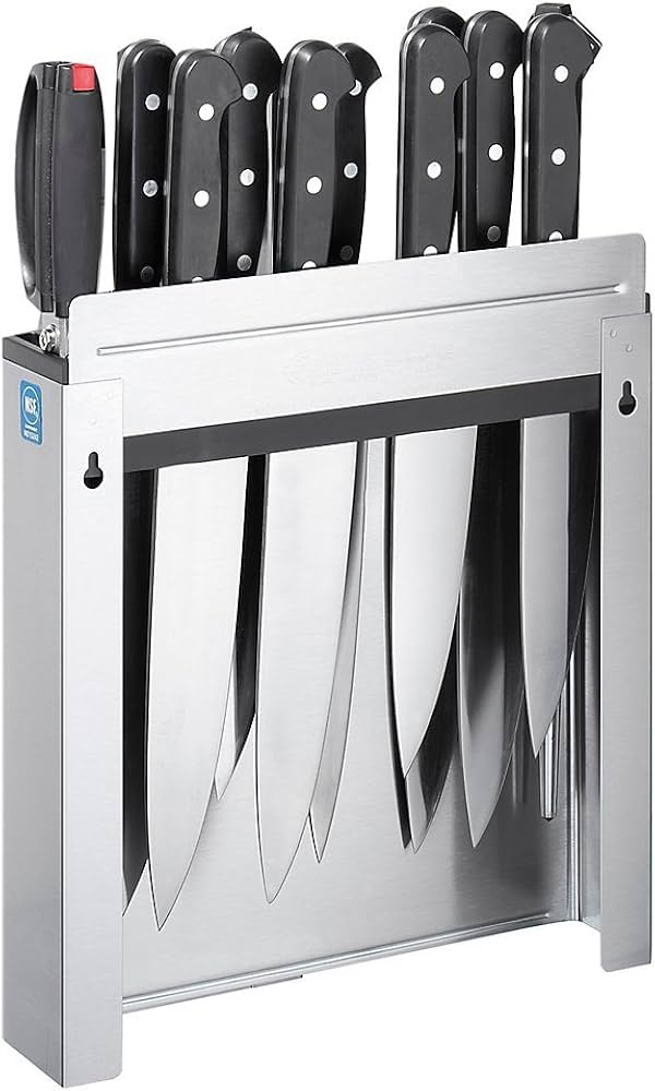 Edlund - 10-Slot Enclosed Stainless Steel Knife Rack with Open Back - KR-699
