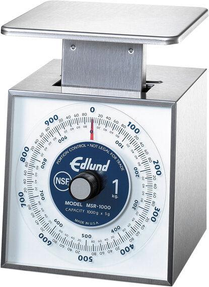 Edlund - 1000 g Stainless Steel Metric Portion Scale with 6" x 6 3/4" Platform - MSR-1000