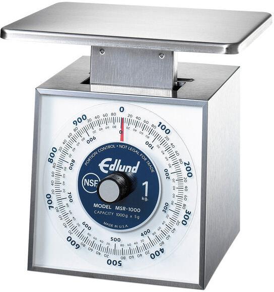 Edlund - 1000 g Stainless Steel Metric Portion Scale with Oversized 7" x 8 3/4" Platform - MSR-1000 OP