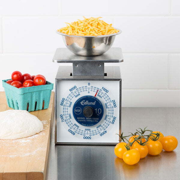 Edlund - 10,000 g Stainless Steel Metric Portion Scale with 6" x 6 3/4" Platform - MSR-10000
