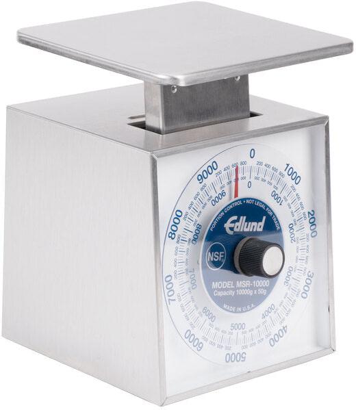 Edlund - 10,000 g Stainless Steel Metric Portion Scale with 6" x 6 3/4" Platform - MSR-10000