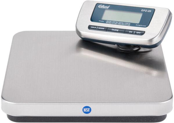 Edlund - 20 lb Stainless Steel Digital Pizza Scale with Foot Tare - EPZ-20H
