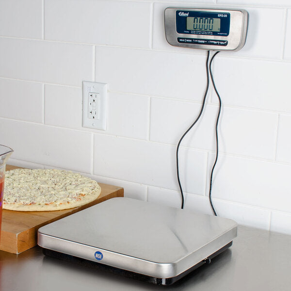 Edlund - 20 lb Stainless Steel Digital Pizza Scale with Foot Tare - EPZ-20H