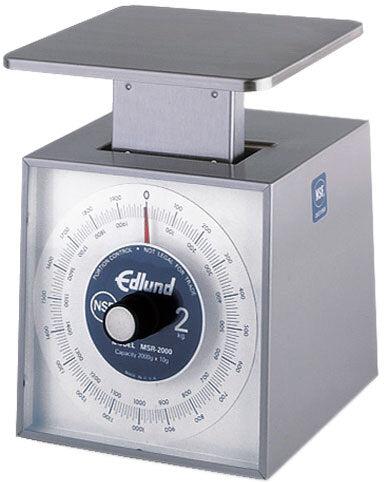 Edlund - 2000 g Stainless Steel Metric Portion Scale with 6" x 6 3/4" Platform - MSR-2000