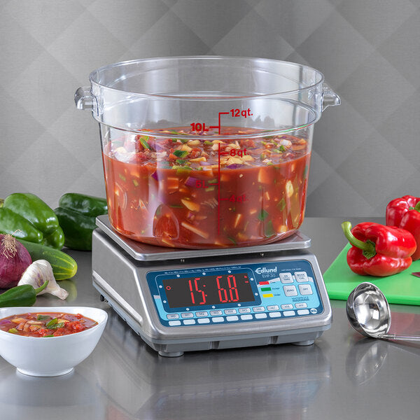 Edlund - 30 lb High Profile Waterproof Digital Portion Scale with Universal Power Supply - EHP-30U