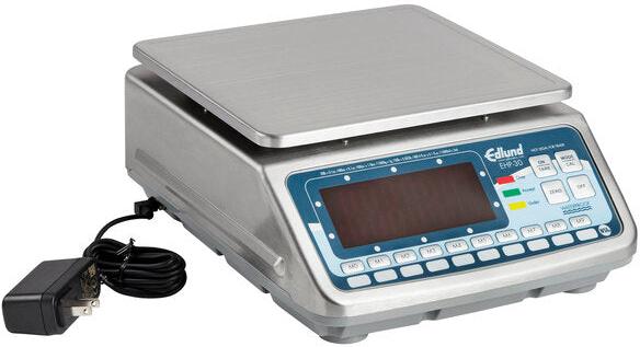 Edlund - 30 lb High Profile Waterproof Digital Portion Scale with Universal Power Supply - EHP-30U