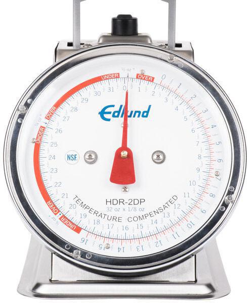 Edlund - 32 Oz Stainless Steel Portion Scale with 8 1/2" x 8 1/2" Platform - HDR-2 DP