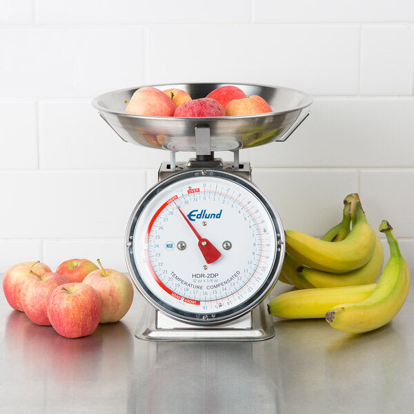 Edlund - 32 Oz Stainless Steel Portion Scale with 8 1/2" x 8 1/2" Platform and Bowl - HDR-2 DPB