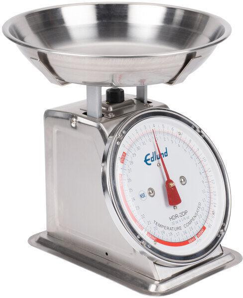 Edlund - 32 Oz Stainless Steel Portion Scale with 8 1/2" x 8 1/2" Platform and Bowl - HDR-2 DPB