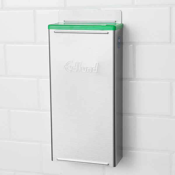 Edlund - 4-Slot HACCP Enclosed Stainless Steel Knife Rack with Green Insert - KR-50G