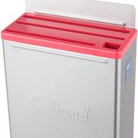 Edlund - 4-Slot HACCP Enclosed Stainless Steel Knife Rack with Red Insert - KR-50R