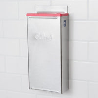 Edlund - 4-Slot HACCP Enclosed Stainless Steel Knife Rack with Red Insert - KR-50R