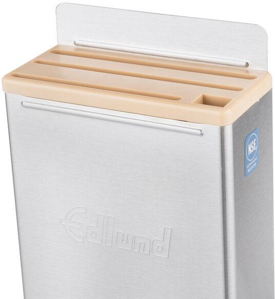 Edlund - 4-Slot HACCP Enclosed Stainless Steel Knife Rack with Tan Insert - KR-50T