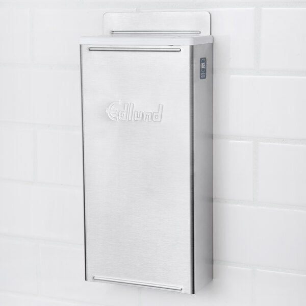 Edlund - 4-Slot HACCP Enclosed Stainless Steel Knife Rack with White Insert - KR-50W