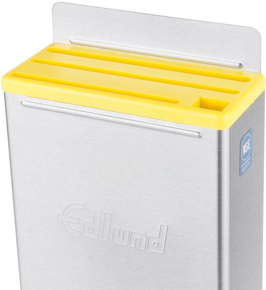 Edlund - 4-Slot HACCP Enclosed Stainless Steel Knife Rack with Yellow Insert - KR-50Y