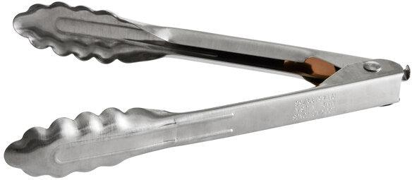 Edlund - 44 Series 7" Heavy-Duty Scallop Utility Tongs with Lock, Pack of 12 - 4407 HDL-12