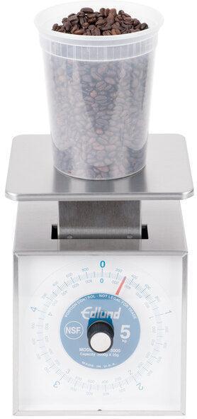 Edlund - 5000 g Stainless Steel Metric Portion Scale with 6" x 6 3/4" Platform - MSR-5000