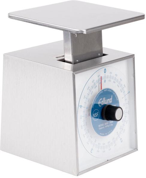 Edlund - 5000 g Stainless Steel Metric Portion Scale with 6" x 6 3/4" Platform - MSR-5000
