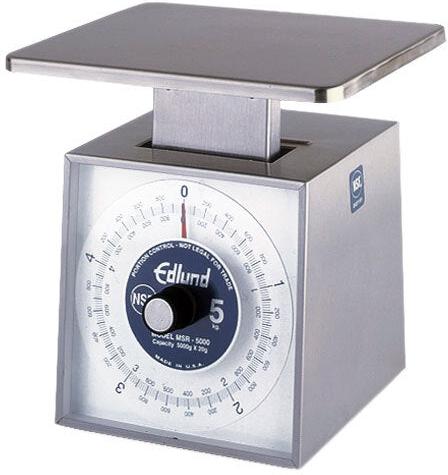Edlund - 5000 g Stainless Steel Metric Portion Scale with 7" x 8 3/4" Platform - MSR-5000 OP