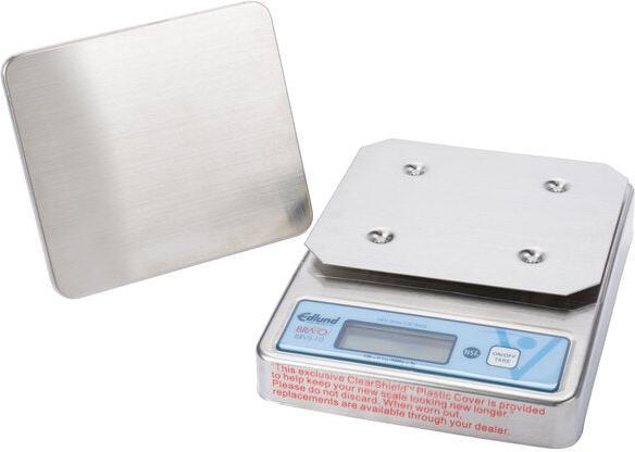 Edlund - BRAVO! 10 lb Stainless Steel Digital Portion Scale with ClearShield Protective Cover - BRVS-10