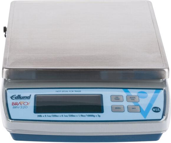 Edlund - BRAVO! 20 lb Digital Portion Scale with ClearShield Protective Cover - BRV-320