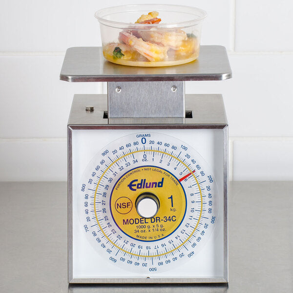 Edlund - Combination U.S. and Metric 34 Oz/1000 g. Portion Scale with 6" x 6 3/4" Platform - DR-34C